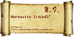 Markovits Ildikó névjegykártya