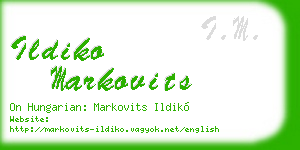 ildiko markovits business card